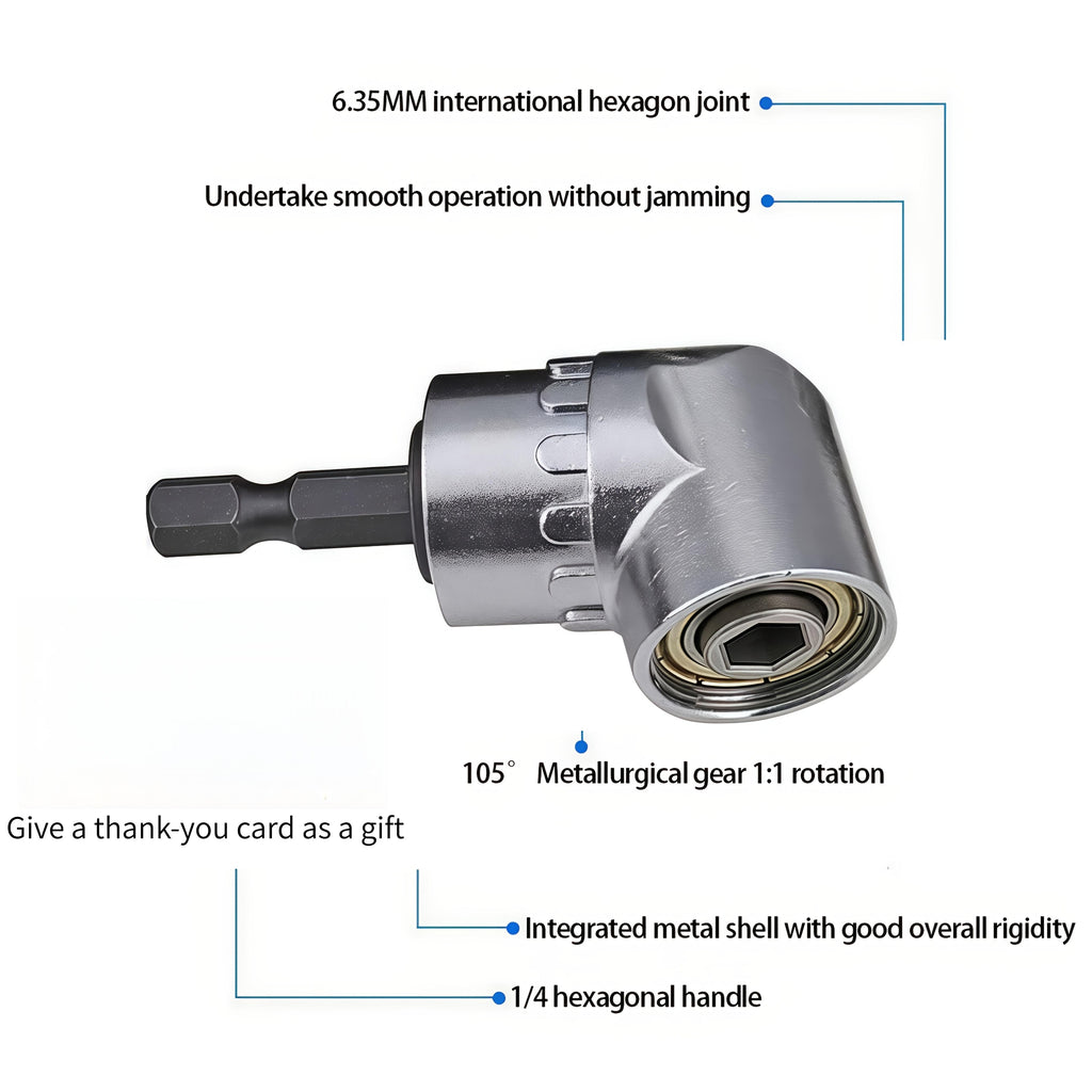 right angle drill bit quick change screwdriver adapter