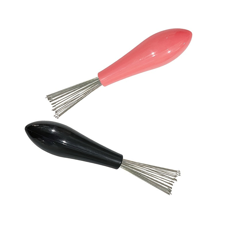 2 random color comb cleaning brushes hair removal brushes
