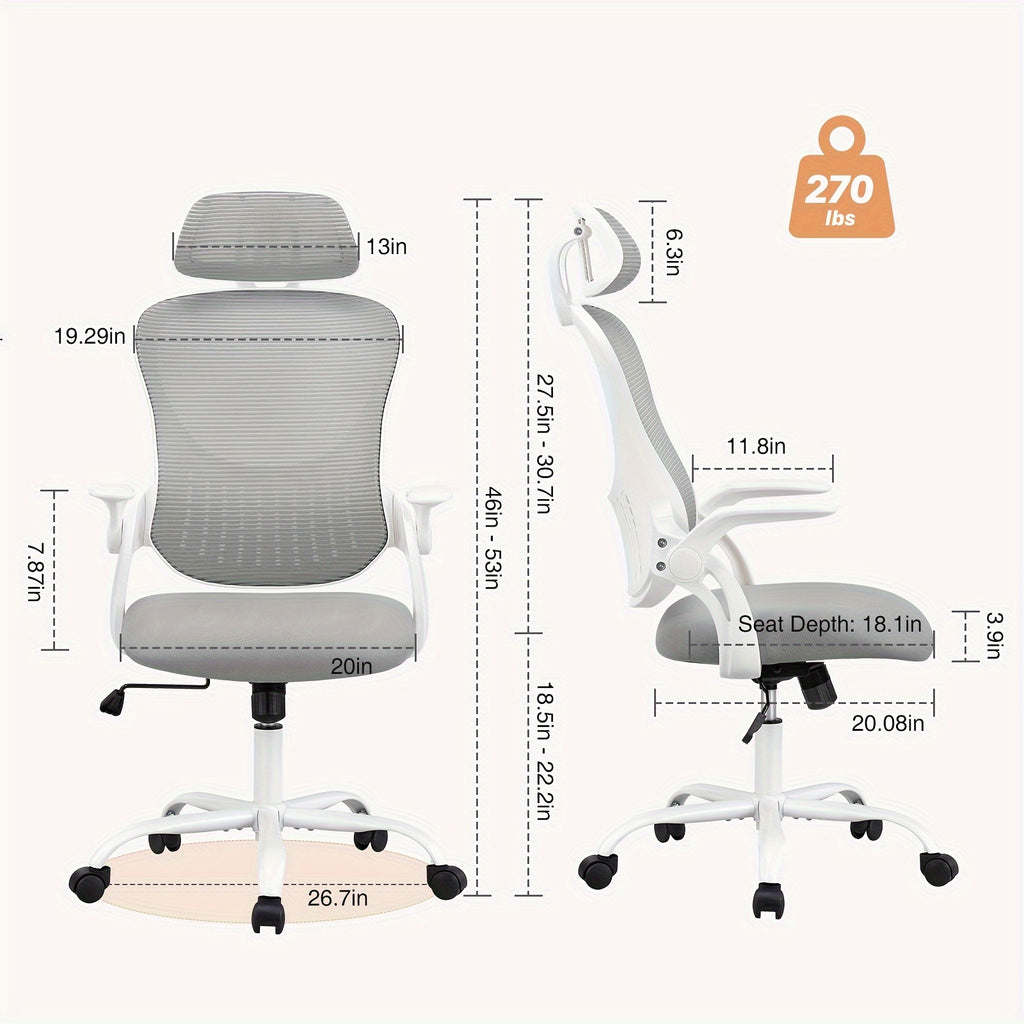 home office desk chair ergonomic high back mesh rolling work