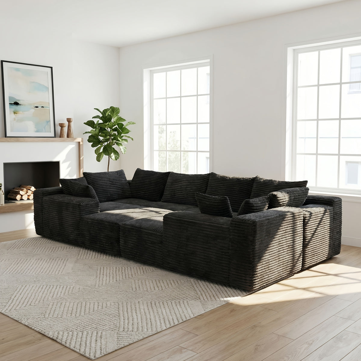 210 inch large u shaped modular sectional sofa suitable