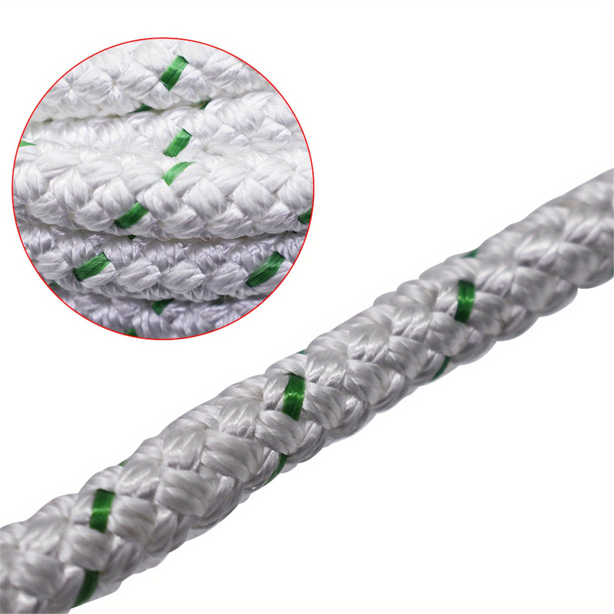 200ft white green polyester fiber rope 3 8 inch double