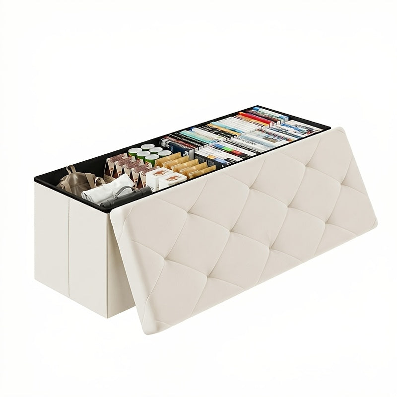 30 43 inch heavy duty folding storage   bench shoe