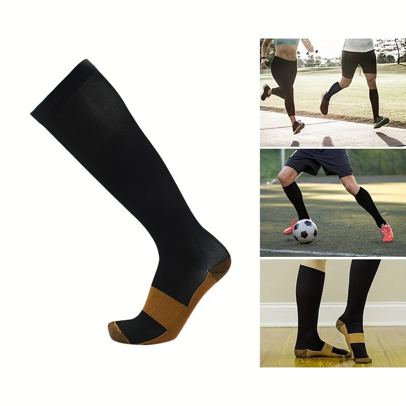 copper compression socks men women anti fatigue knee high