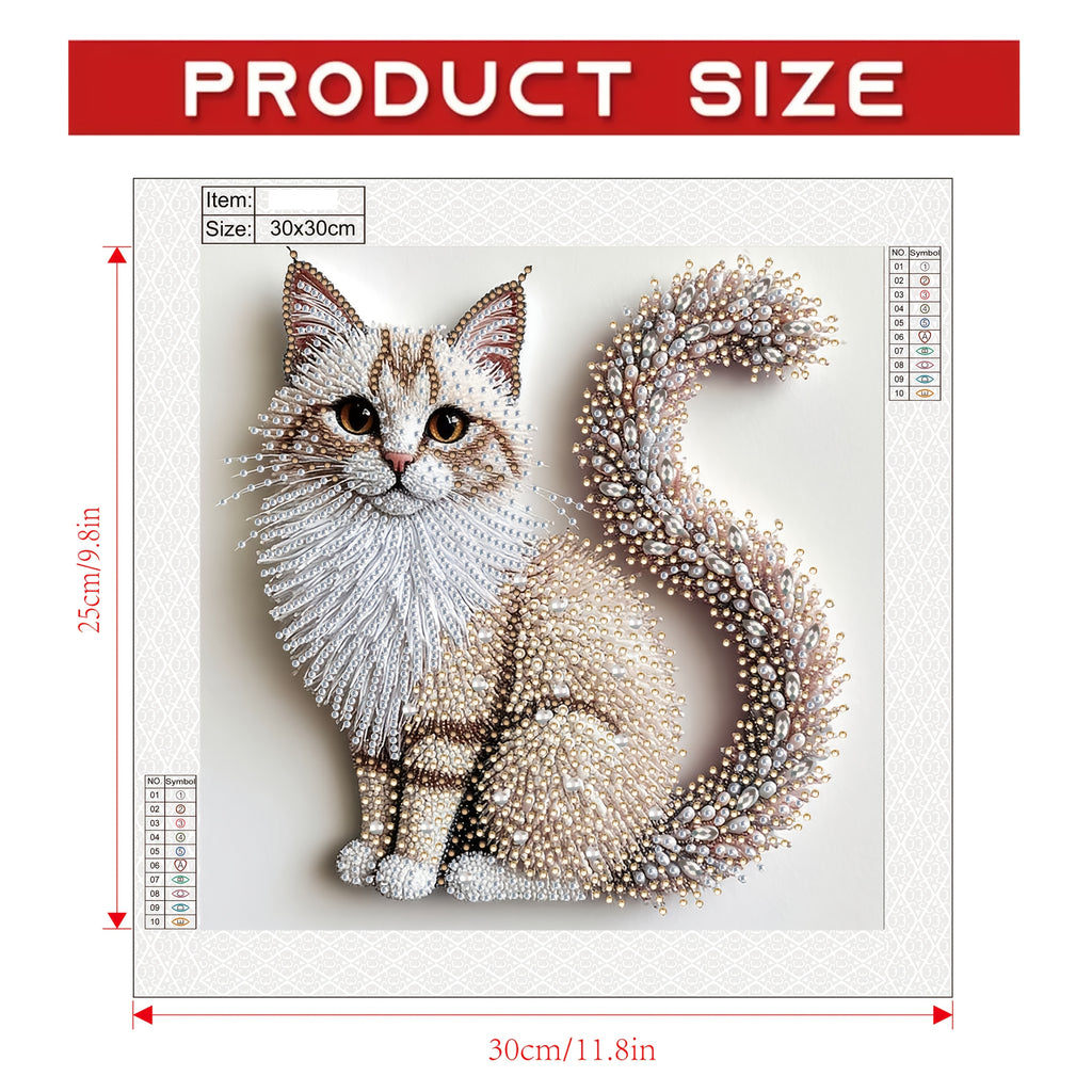 a set fluffy kitten 5d diamond painting kit diy