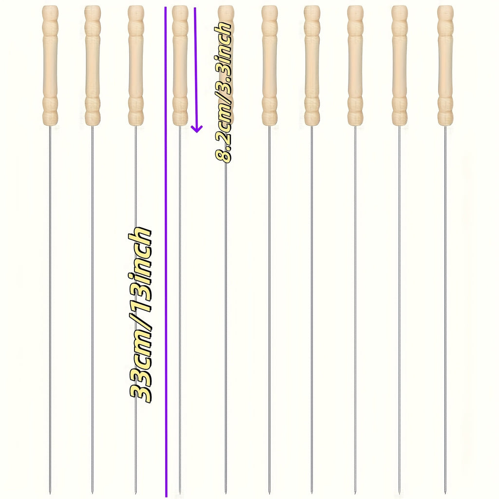 18pcs stainless steel bbq skewers suitable outdoor bbq