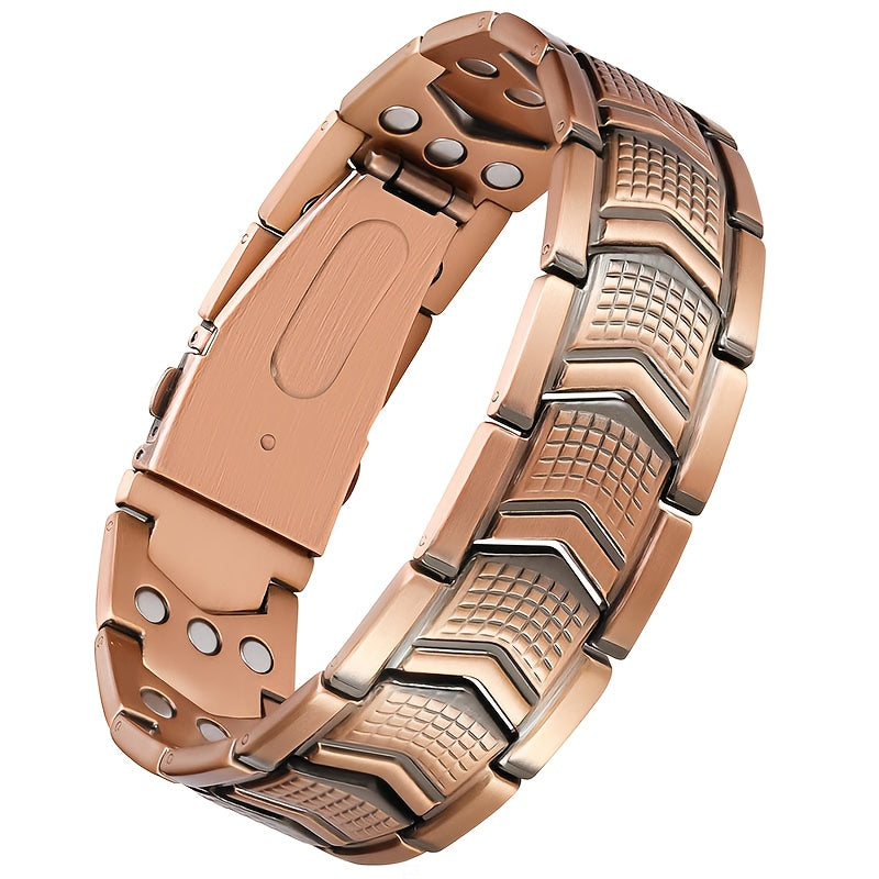 mens 3x strength copper magnetic bracelet heavy duty copper