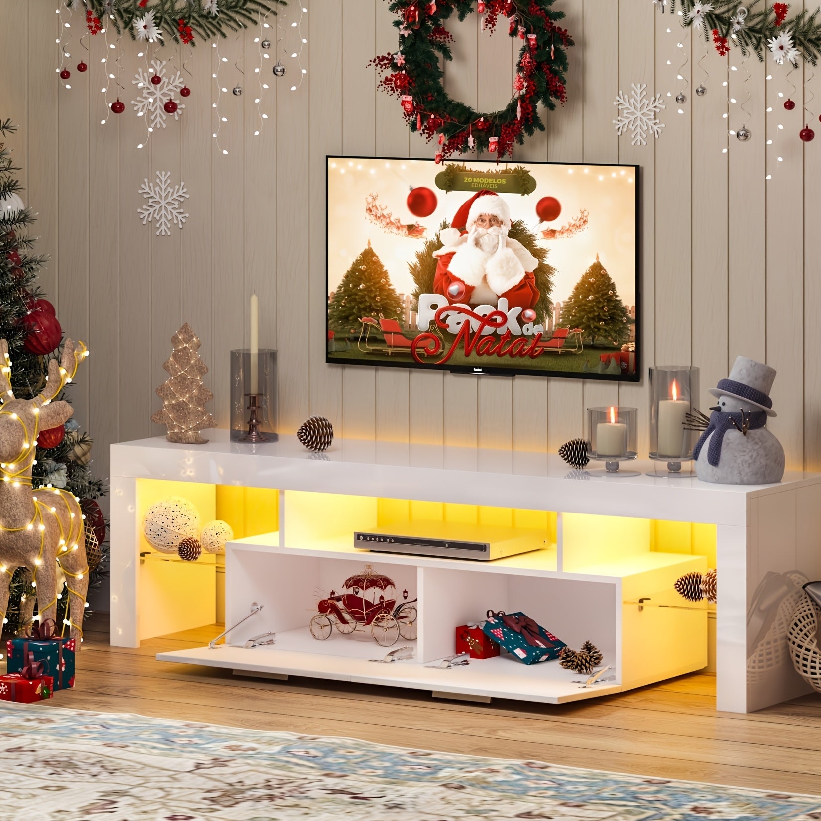 71 high gloss   stand led lights 55 65 75 80 inch tvs