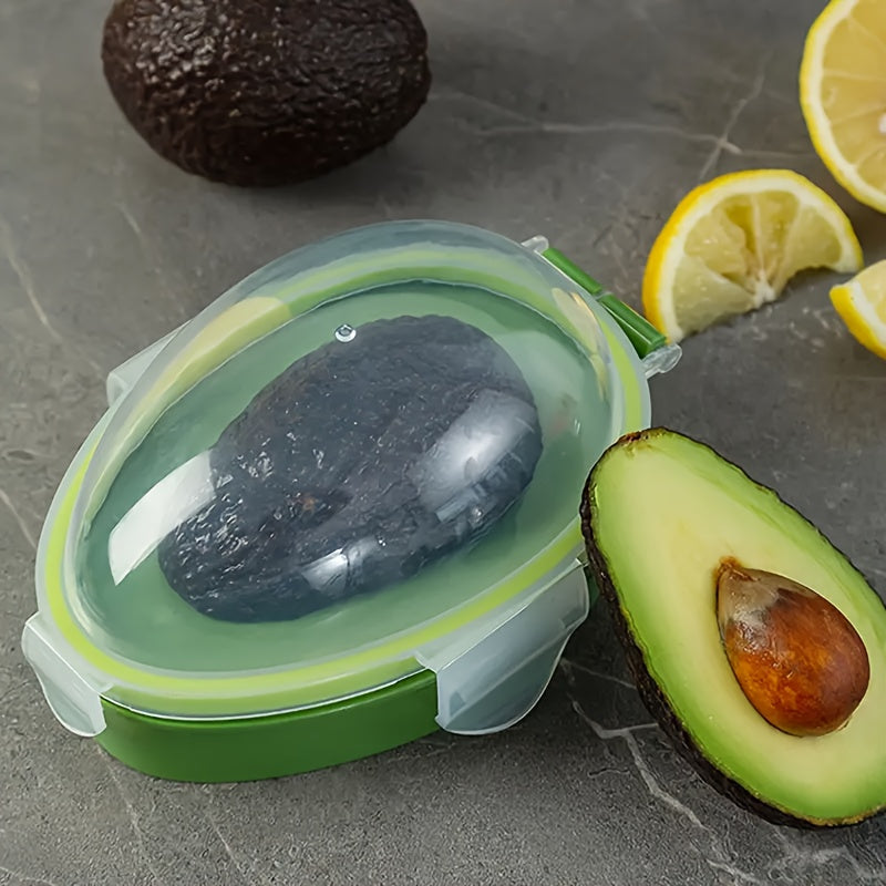 1pc reusable avocado crisper storage container dark green