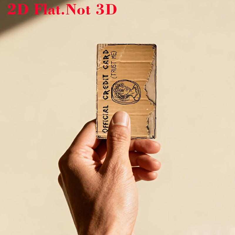 funny weird cardboard     sticker bank cards