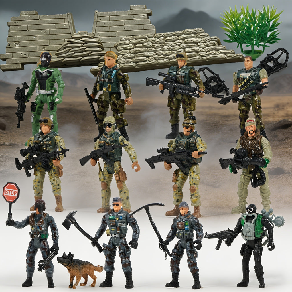 16pcs   men playset 12 realistic     men action