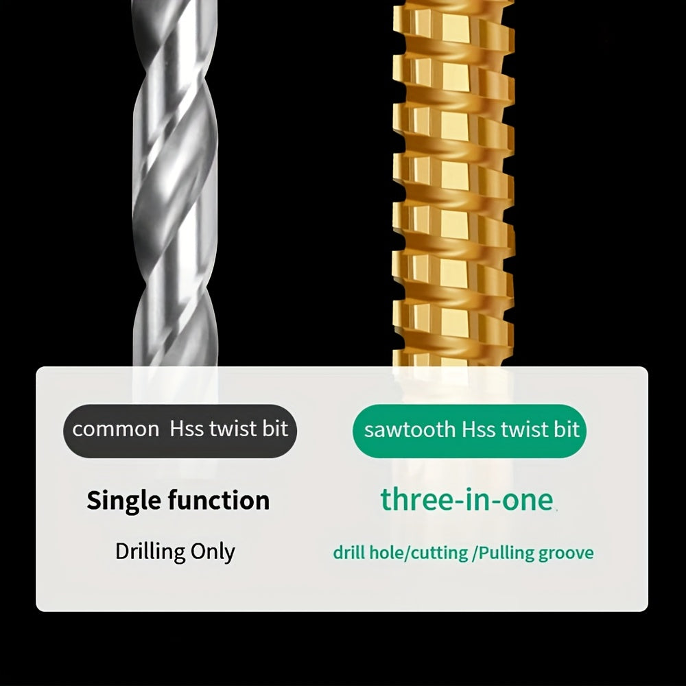 8pcs coated high   sawtooth drill bit multi