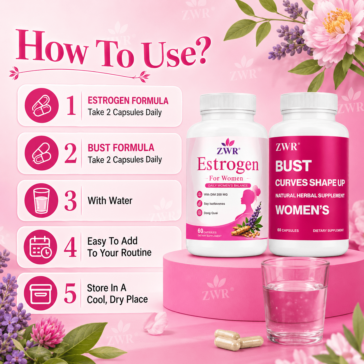 2pcs estrogen capsules bust health capsules premium herbal
