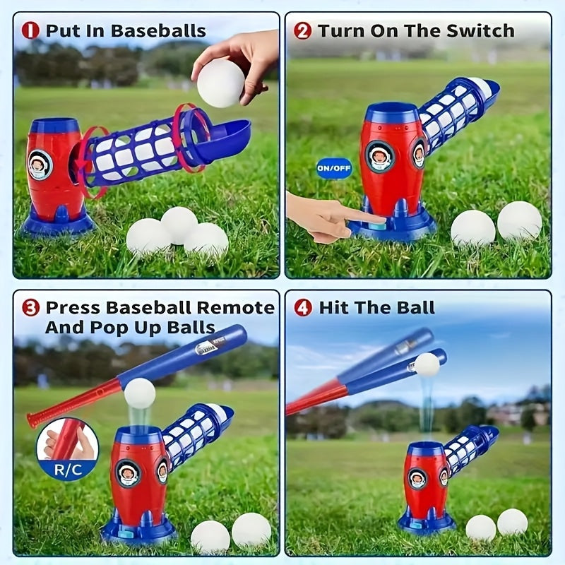 fully automatic childrens baseball machine plastic baseball