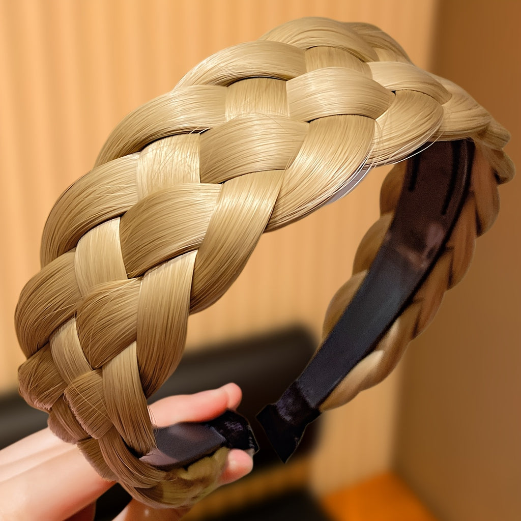1pc multicolor thick braided womens headband gift women