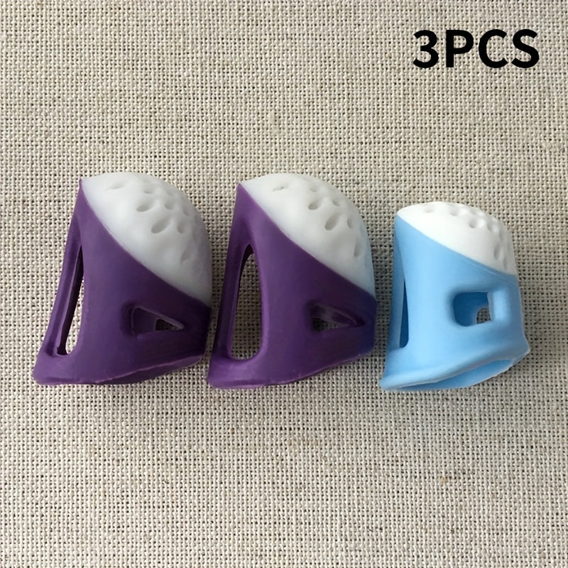 3pcs 1set sewing thimble set durable sturdy adjustable sizes