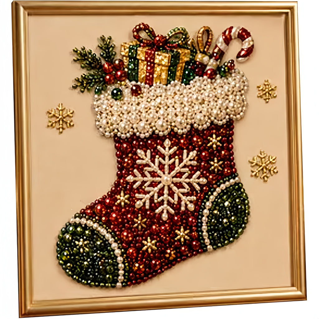 christmas colored pearl diamond painting suitable