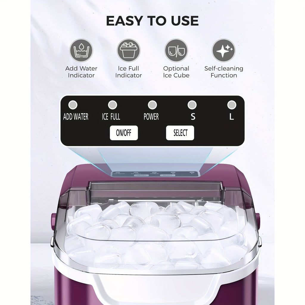 ice maker machine 8 ice cubes in 6   26lb day ice 2 sizes