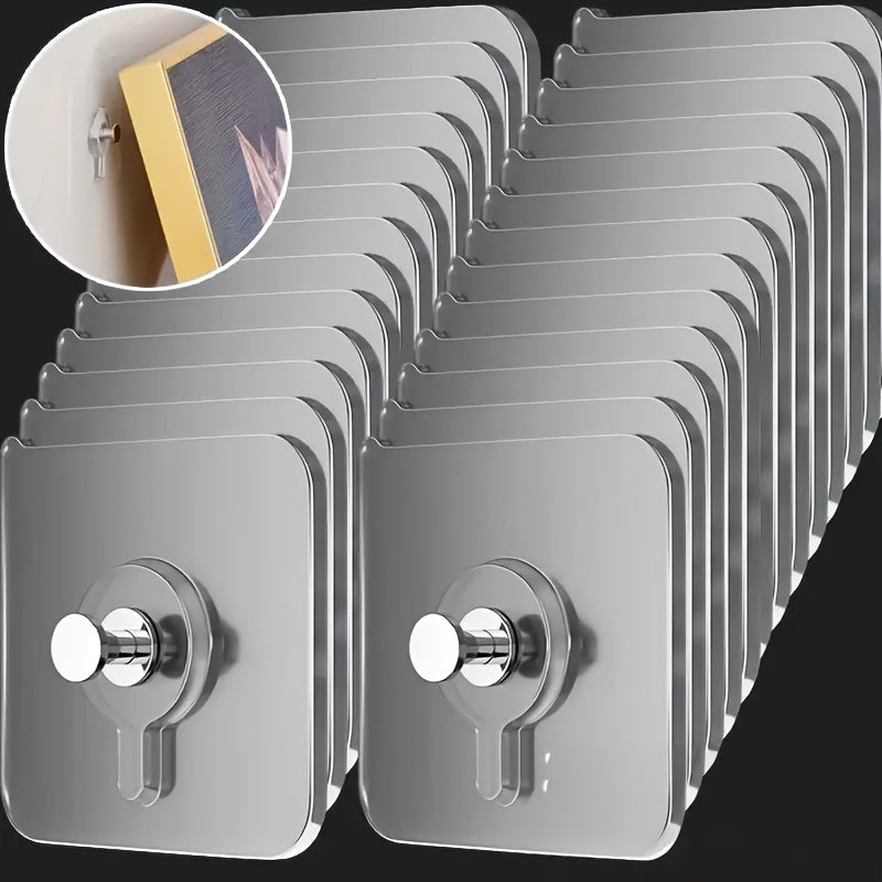 30pcs heavy duty self   wall hooks no nails drilling
