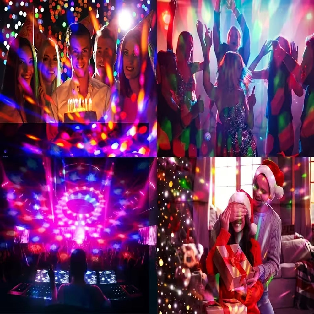 4pcs usb powered rgb disco ball lights mini led stage party