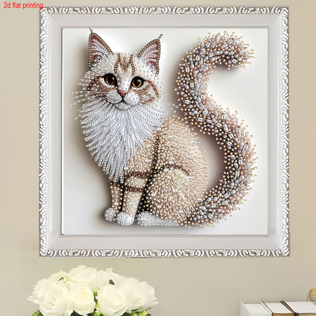 a set fluffy kitten 5d diamond painting kit diy
