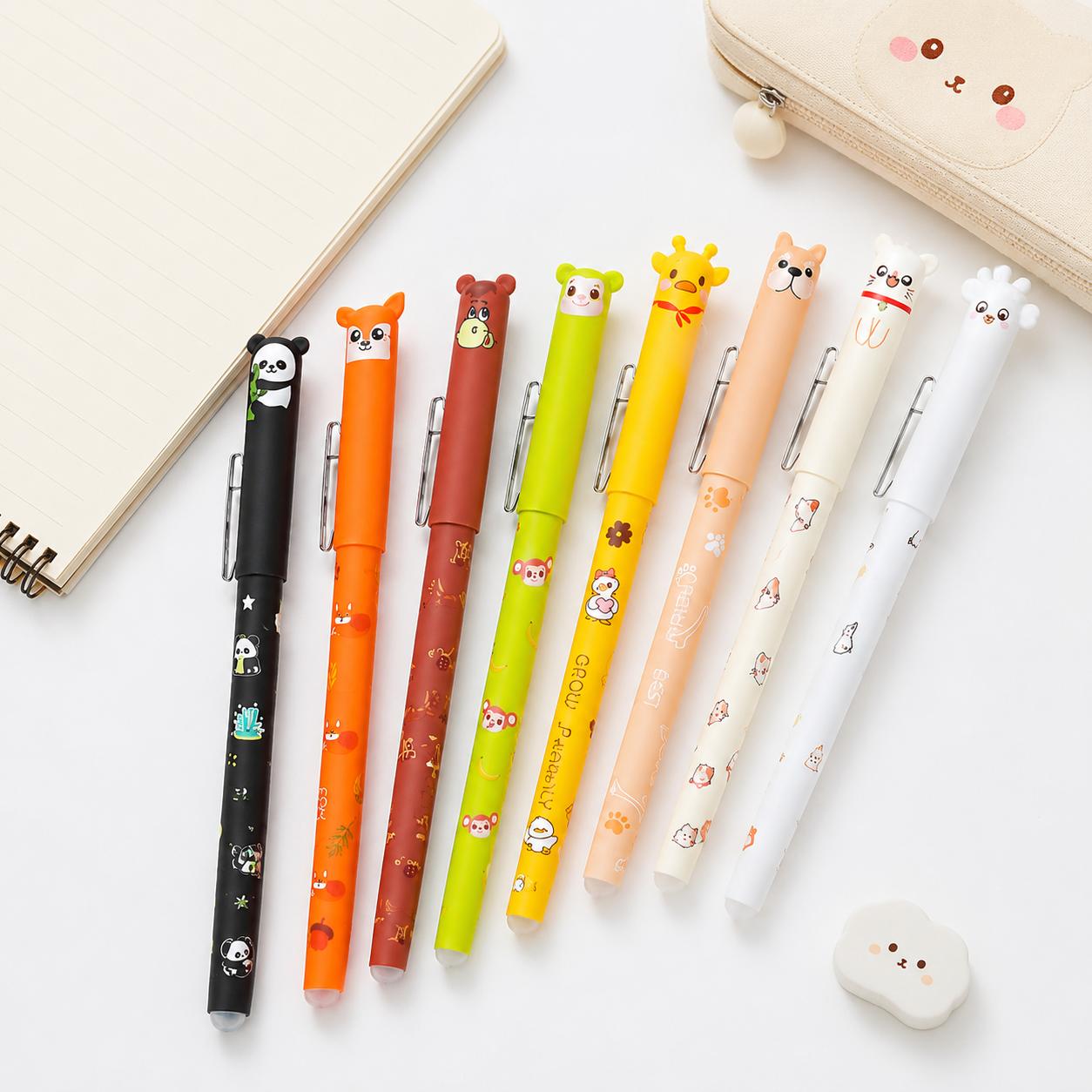 30 pack 0 7mm erasable gel pens animal print design