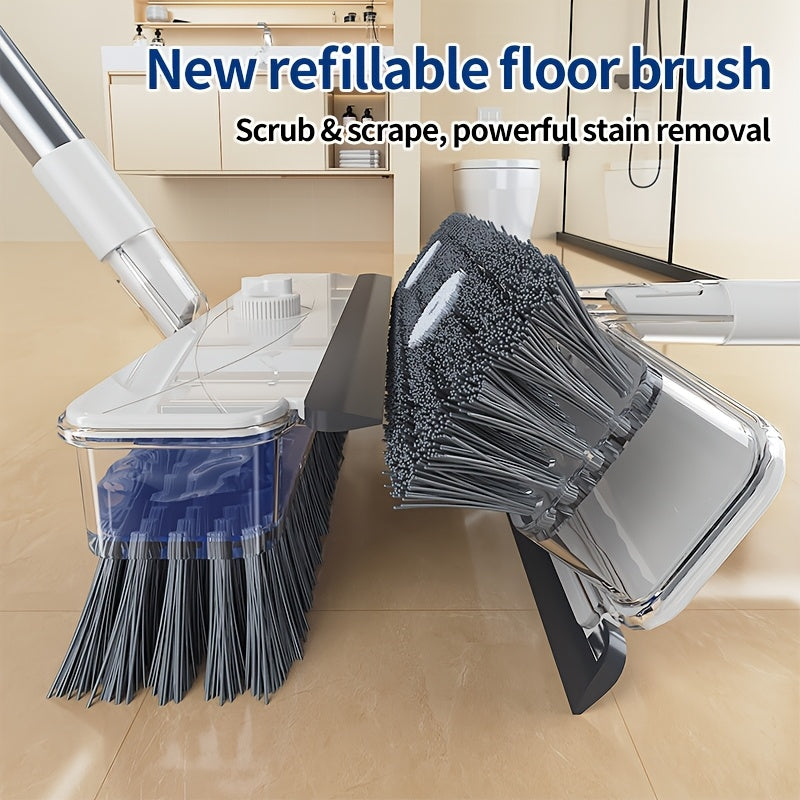 4 in 1 v shaped floor scrub brush liquid storage