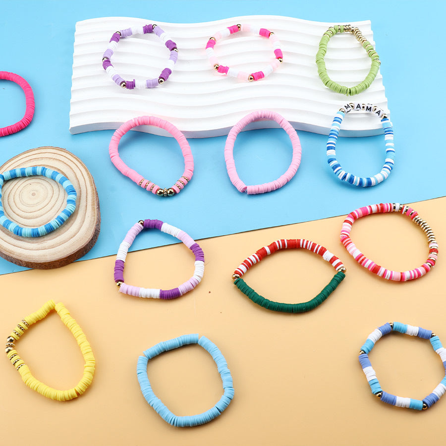 2d flat 7200pcs clay beads bracelet beading kit friendship