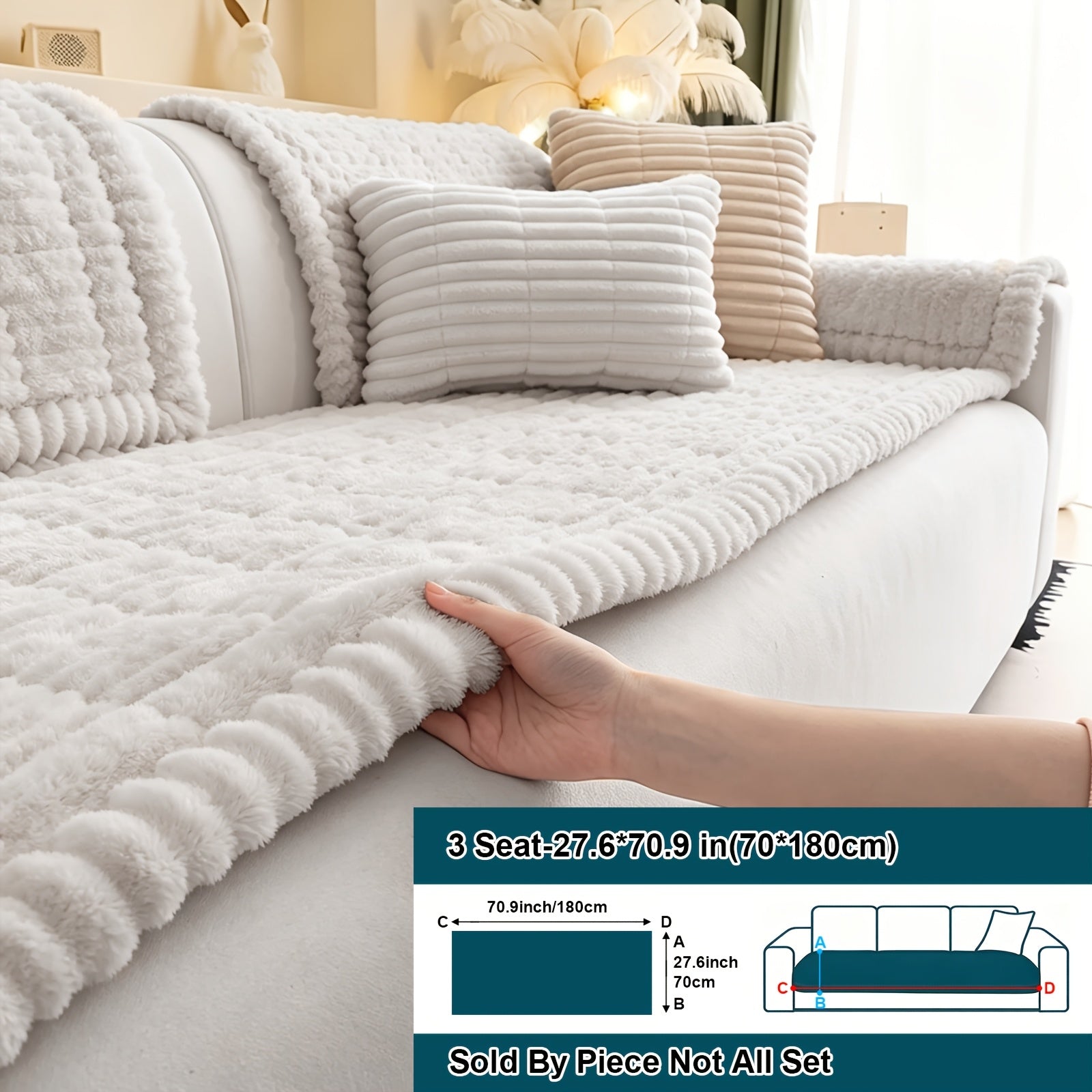 1  quilted thick sofa cushion bohemian style removable