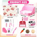 15pcs rabbit starter kit small litter box animal grooming