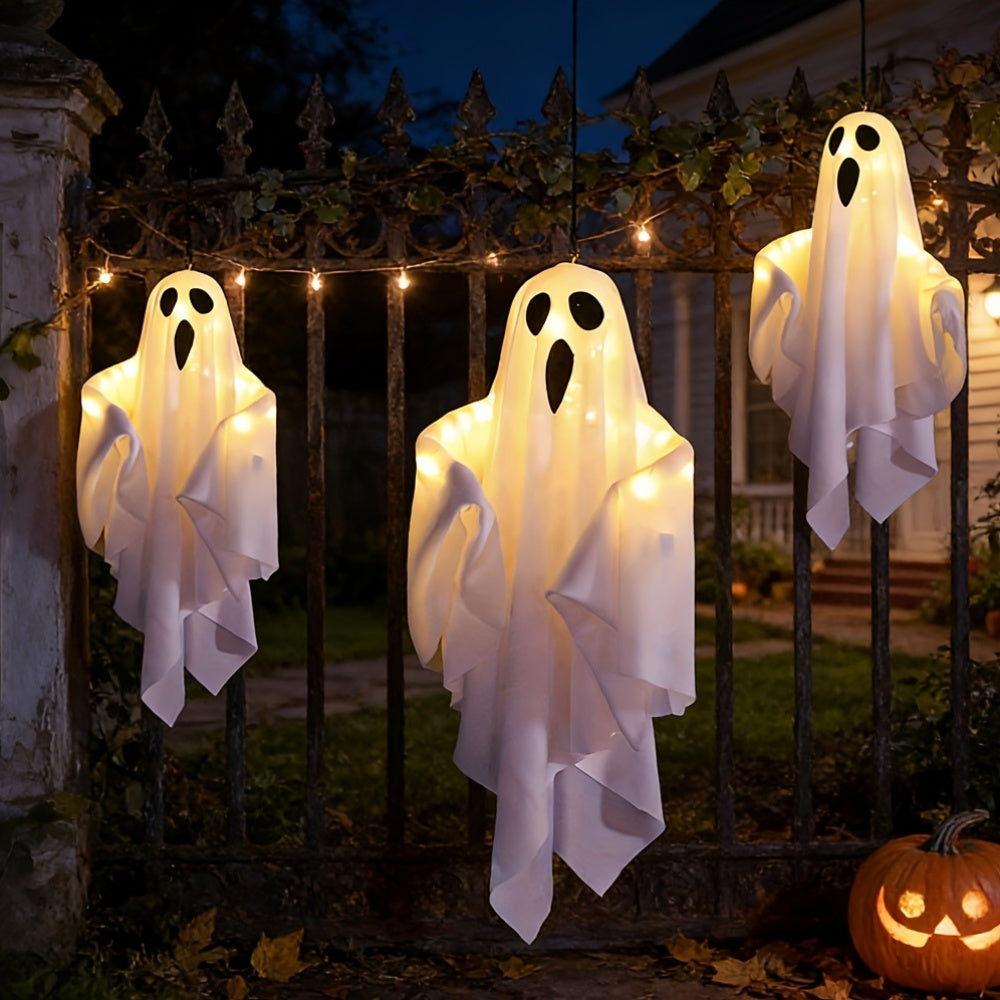 3pcs 20 inch halloween hanging ghosts led flying ghost ip44