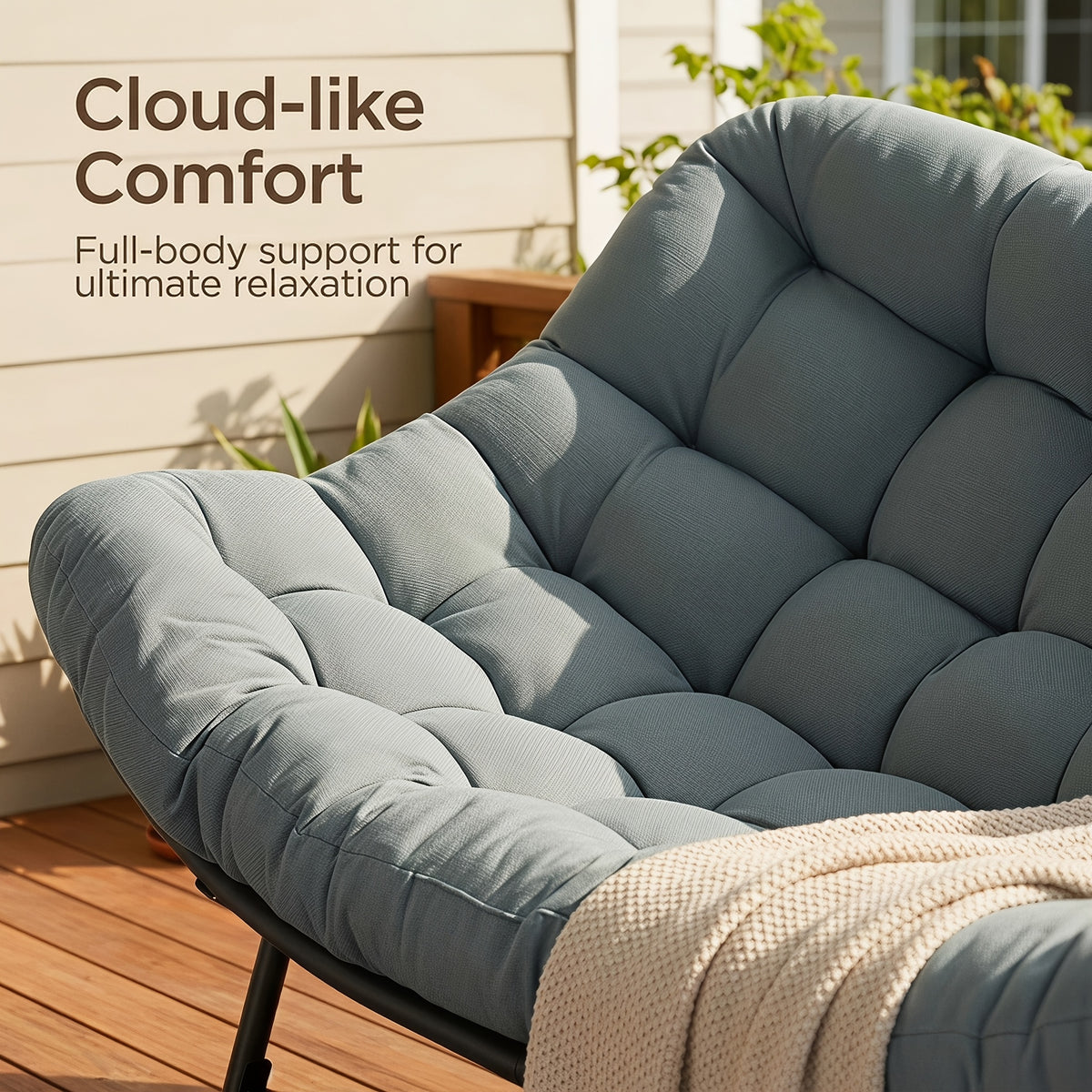 oversized double papasan rocking chair large curved seat