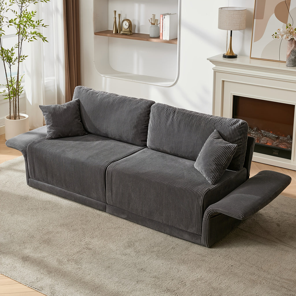 sleeper sofa bed set 2 in 1 convertible 2 seater corduroy