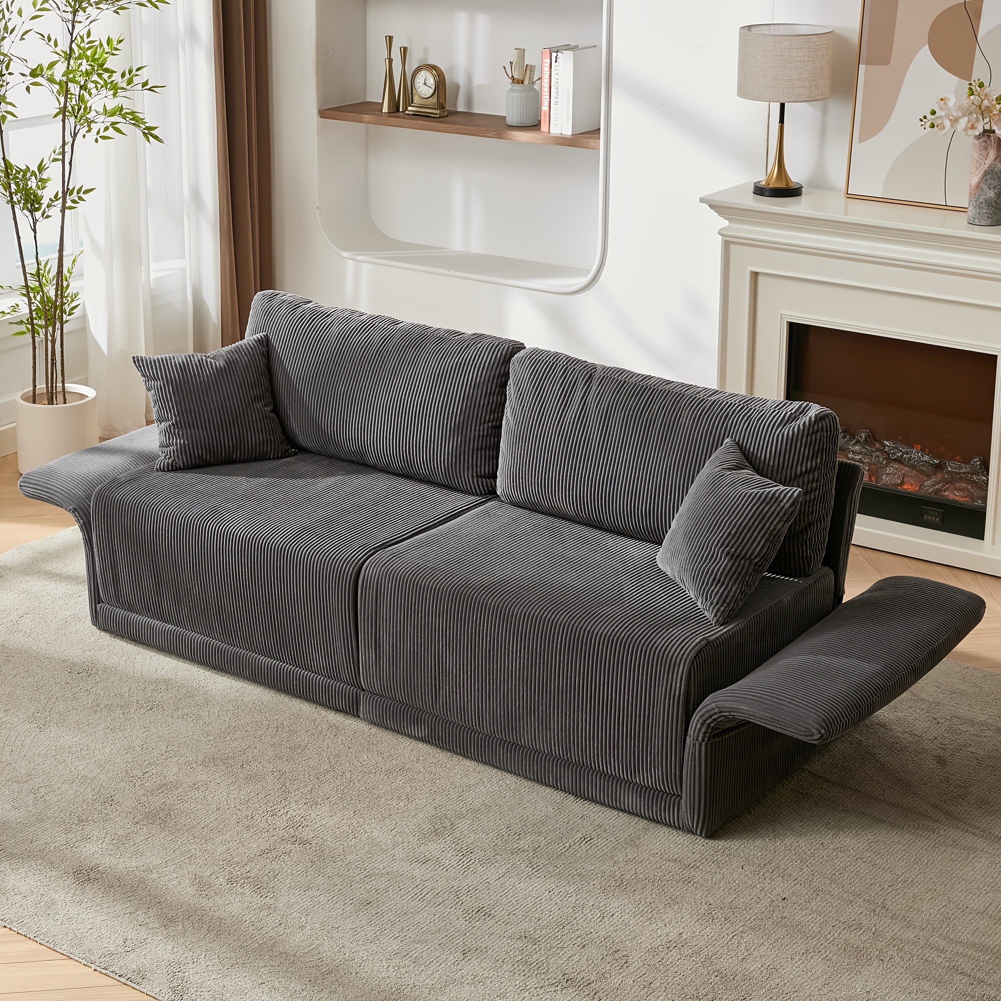sleeper sofa bed set 2 in 1 convertible 2 seater corduroy