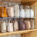 space saving acrylic handbag organizer 4 wallet dividers