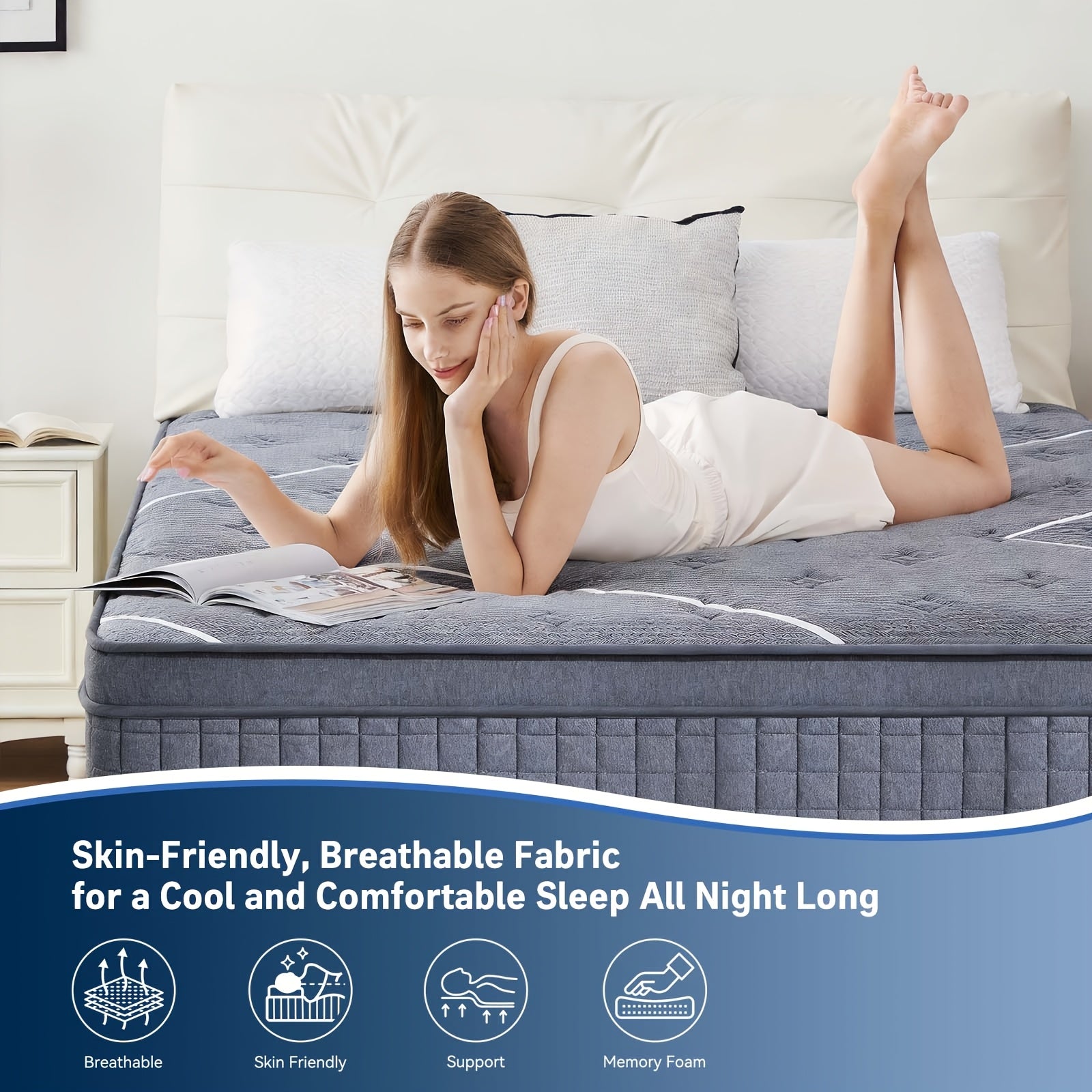 king size 16 inch   mattress memory foam
