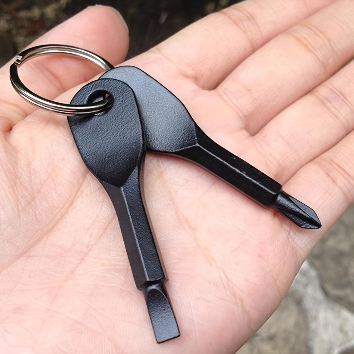mini keychain screwdriver flathead phillips 2 in 1 portable
