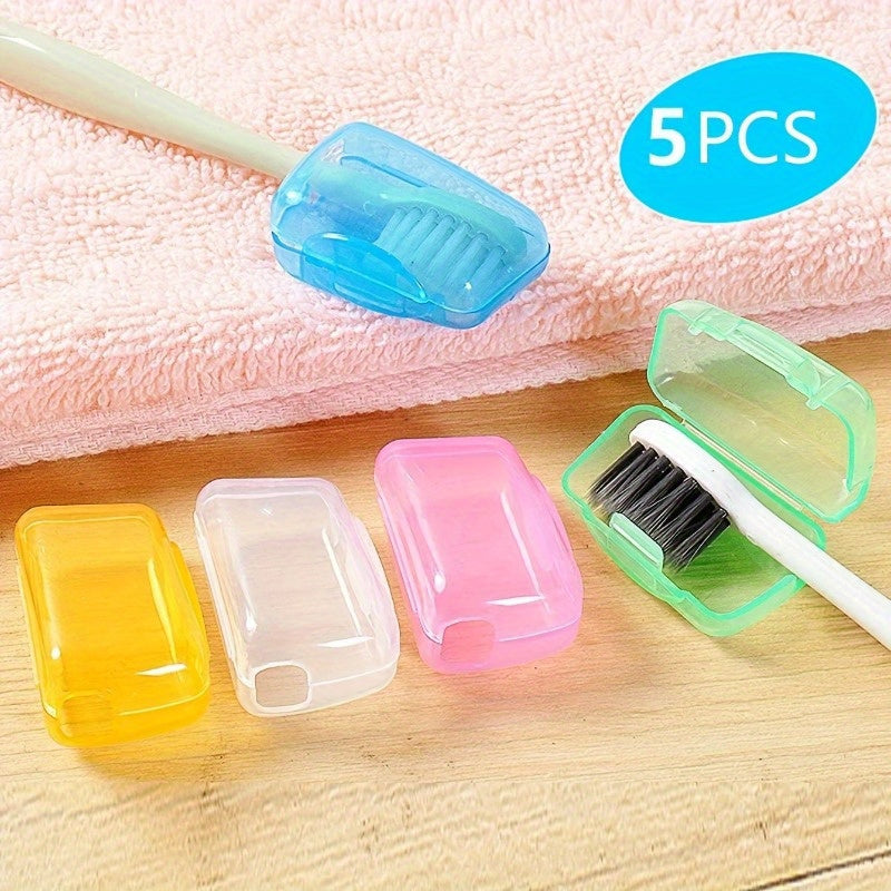 5pcs portable toothbrush cases durable travel toothbrush