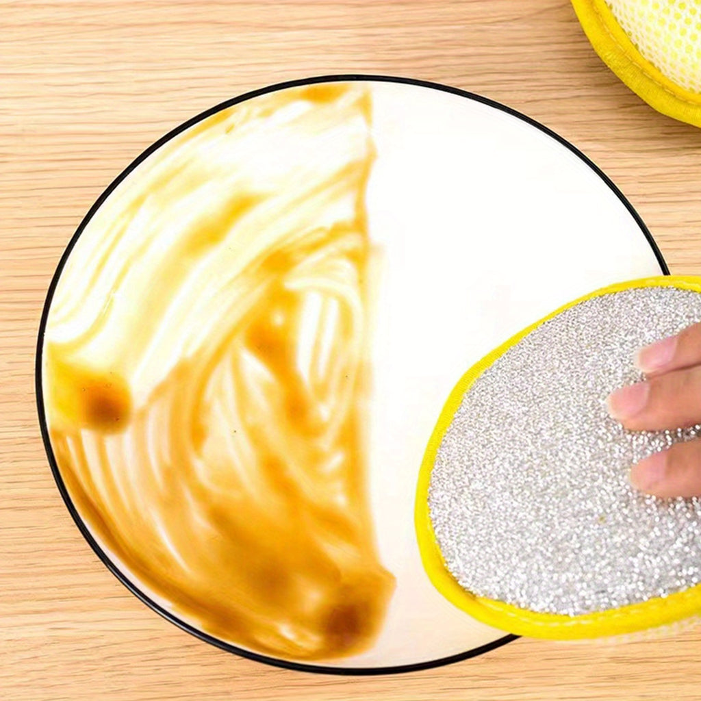 6 12pcs double sided magic dishwashing sponge brush pot dish