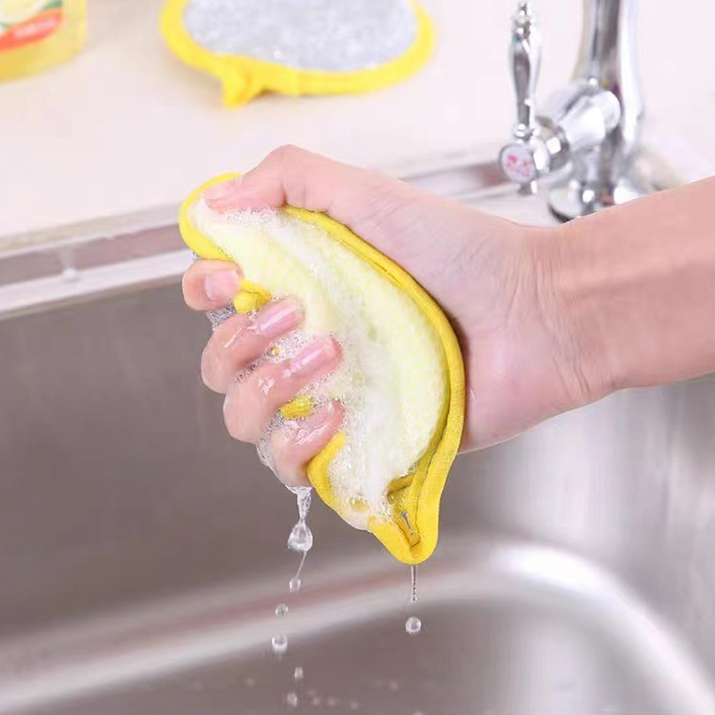 6 12pcs double sided magic dishwashing sponge brush pot dish