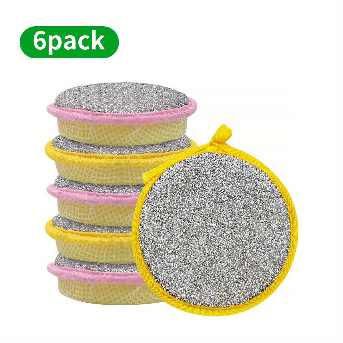 6 12pcs double sided magic dishwashing sponge brush pot dish