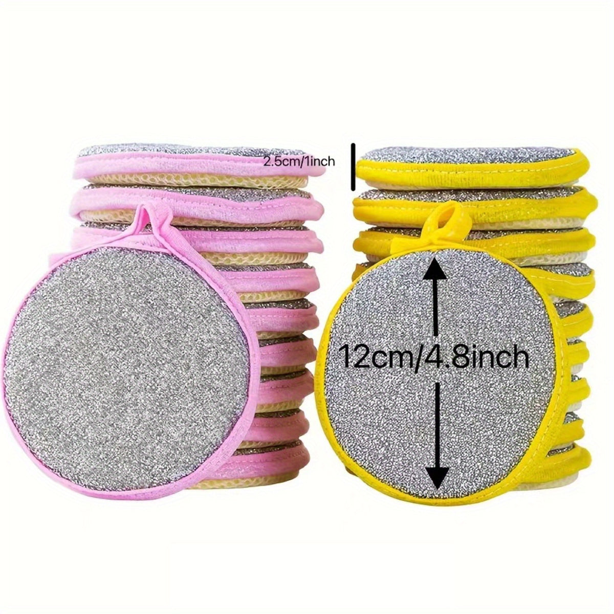 6 12pcs double sided magic dishwashing sponge brush pot dish