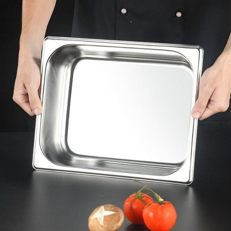 4pcs stainless steel serving bowls lids commercial self