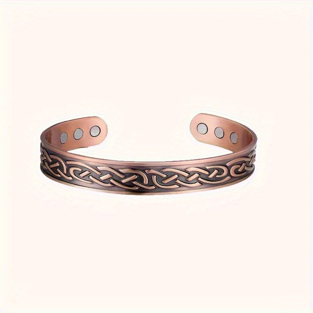 bracelet made adjustable magnetic red copper showcasing a