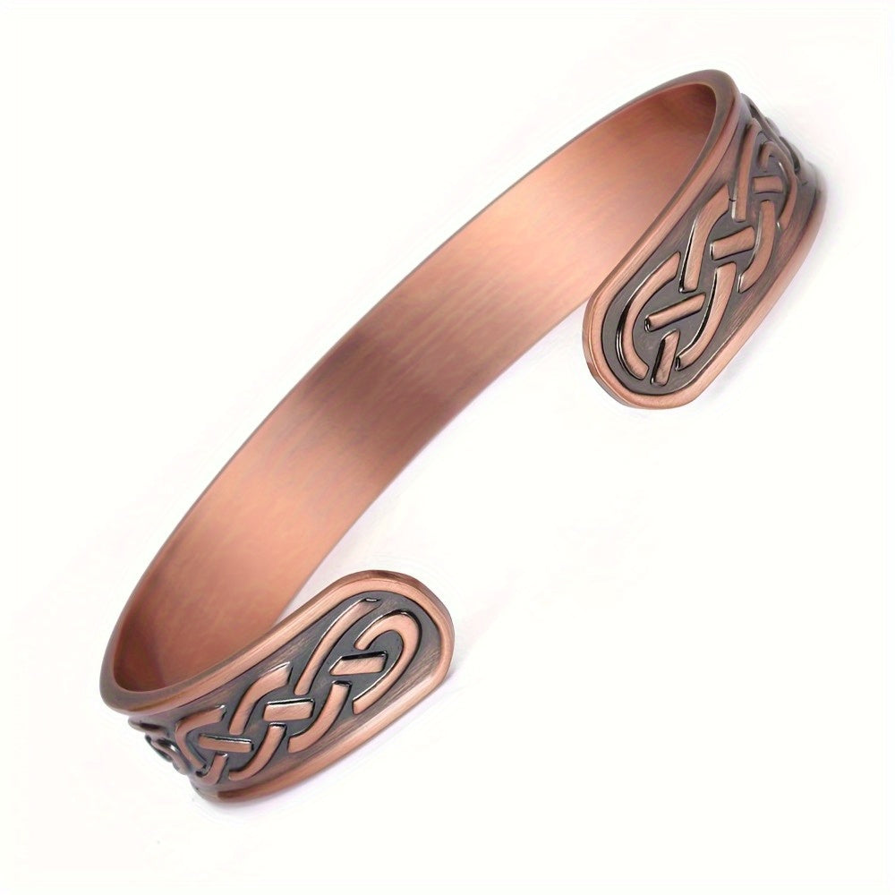 bracelet made adjustable magnetic red copper showcasing a