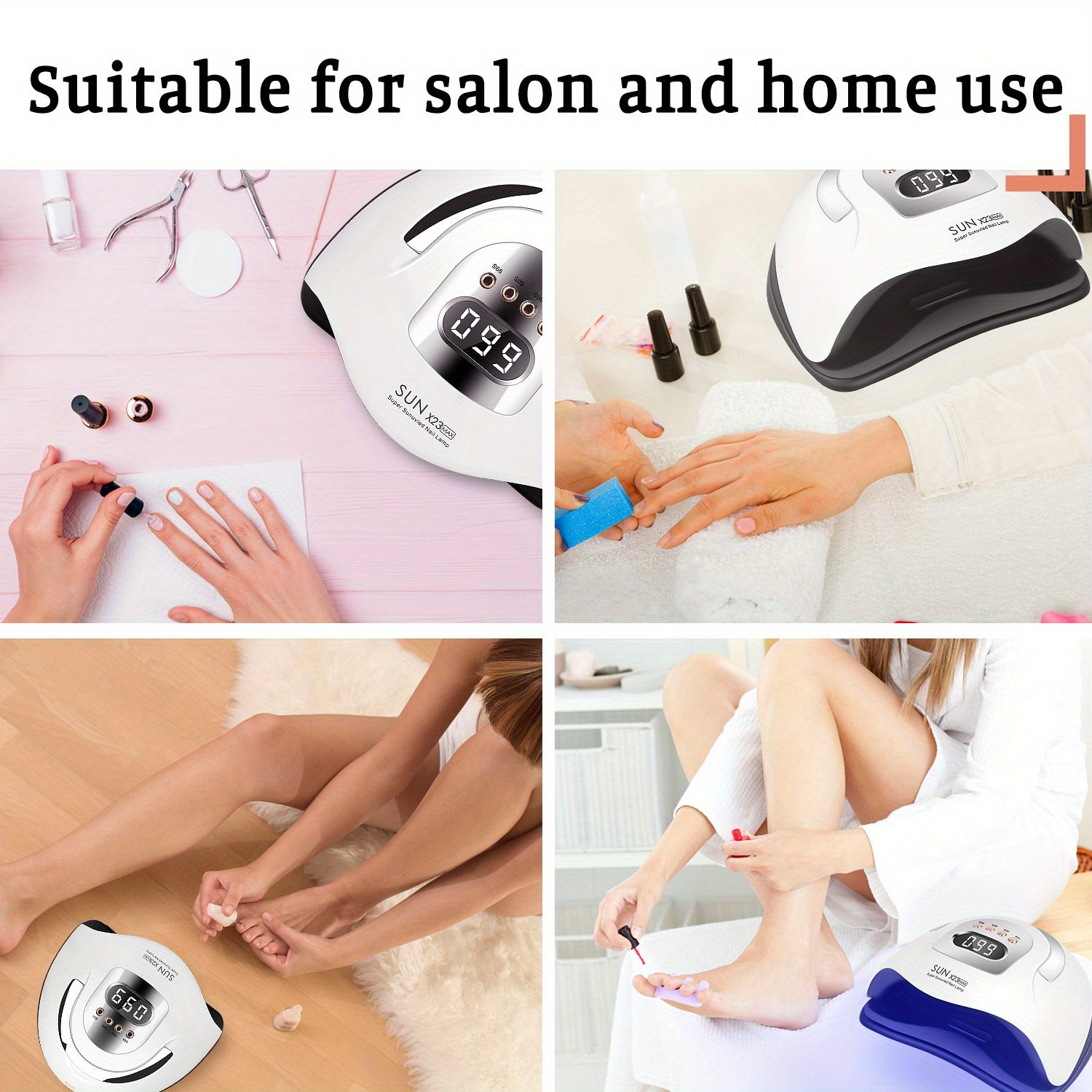 380w led nail lamp 4 timer setting portable