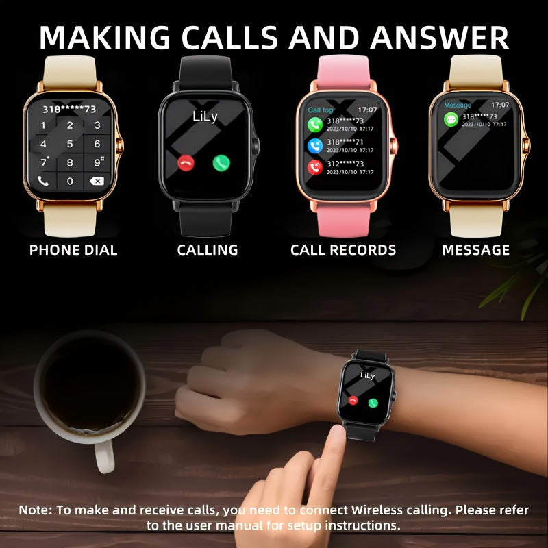 1pc new large screen smartwatch compatible   iphone
