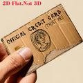 funny weird cardboard     sticker bank cards