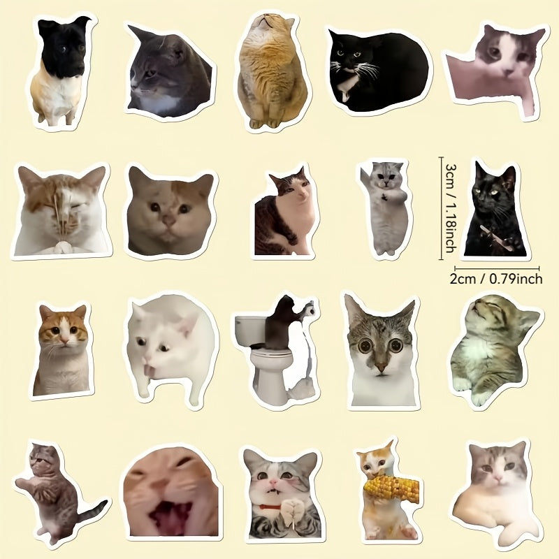 100pcs cat meme sticker set office stickers file seals