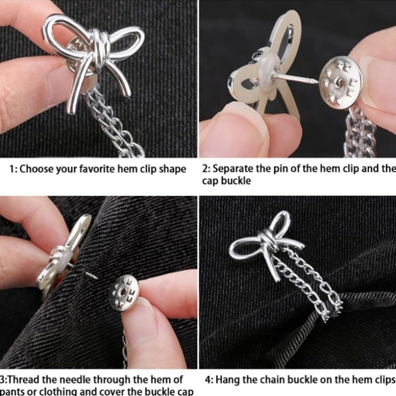 6pcs multi functional clothes clips cutting pants   metal
