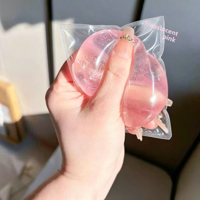 new transparent pink   stress toy ultra soft
